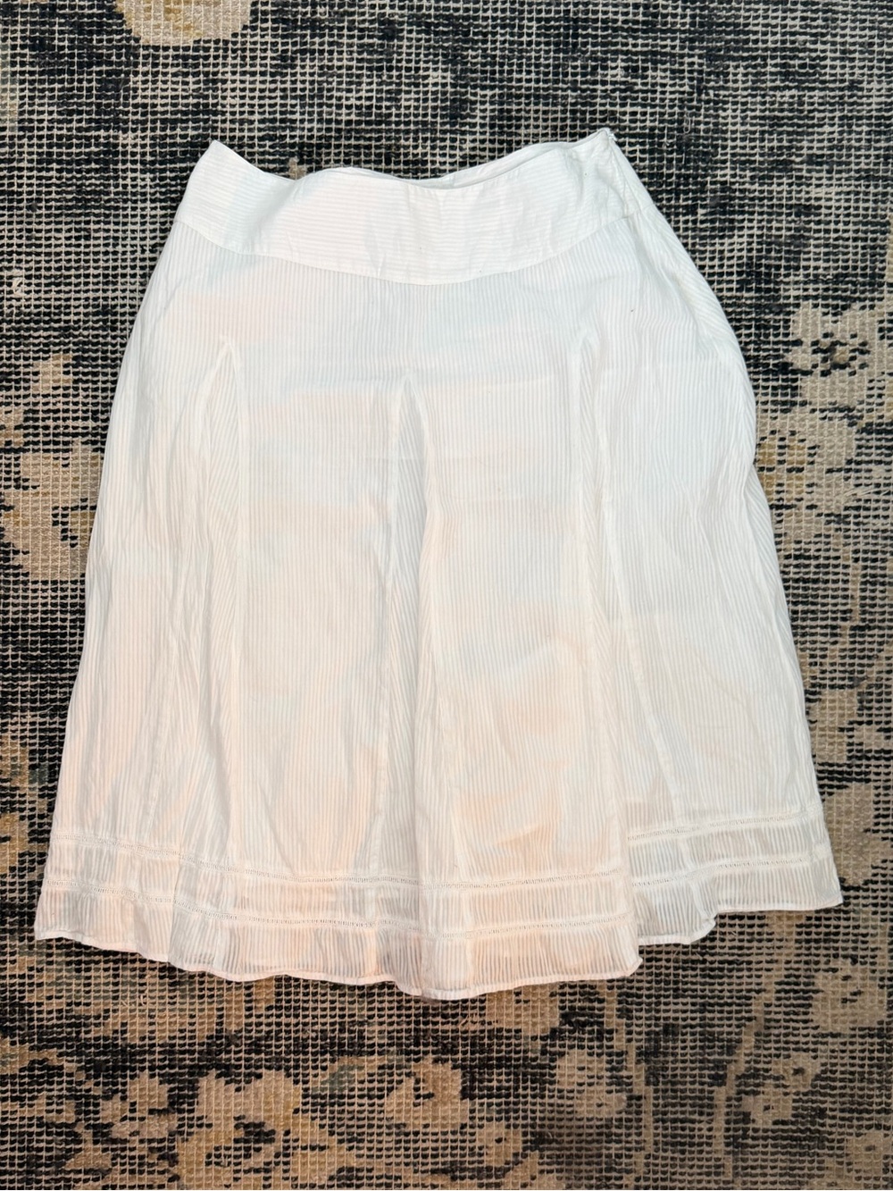 St. John's Bay White A-Line Textured Skirt